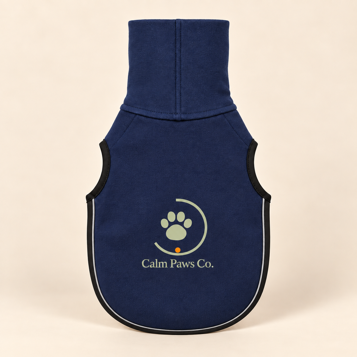 Owner adjusting the Calm Paws Co. Steady Wrap vest on their dog